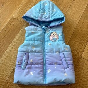 Disney frozen Elsa puffer vest unworn